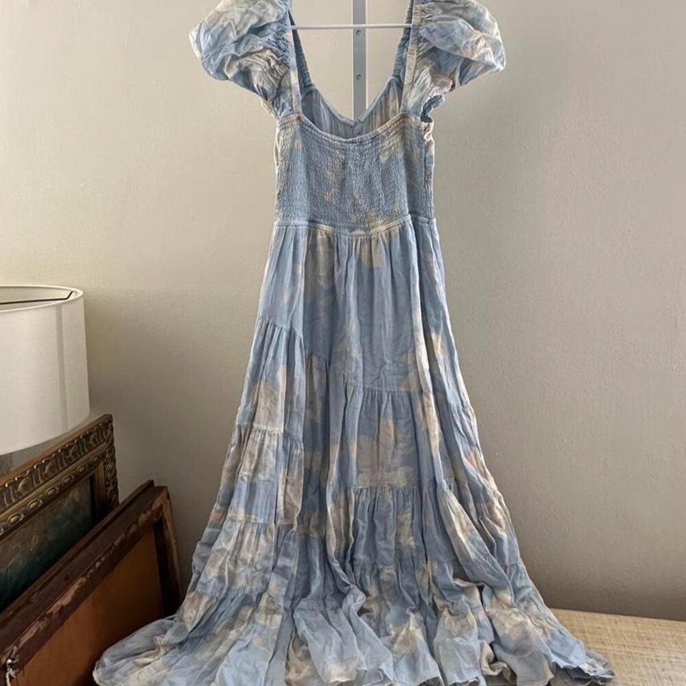 Blue and beige floral maxi - Picture 2 of 7